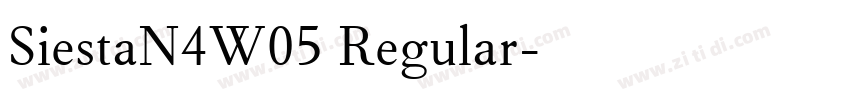 SiestaN4W05 Regular字体转换